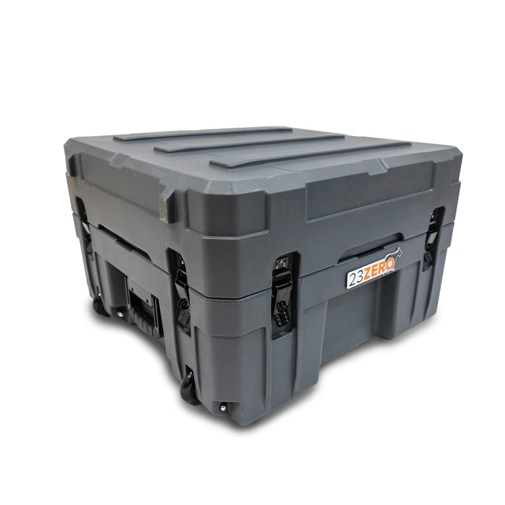 132L Overland Gear Box Gray with wheels
