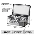 ICECO APL20 Aluminum Single Zone 21QT Portable Cooler Black