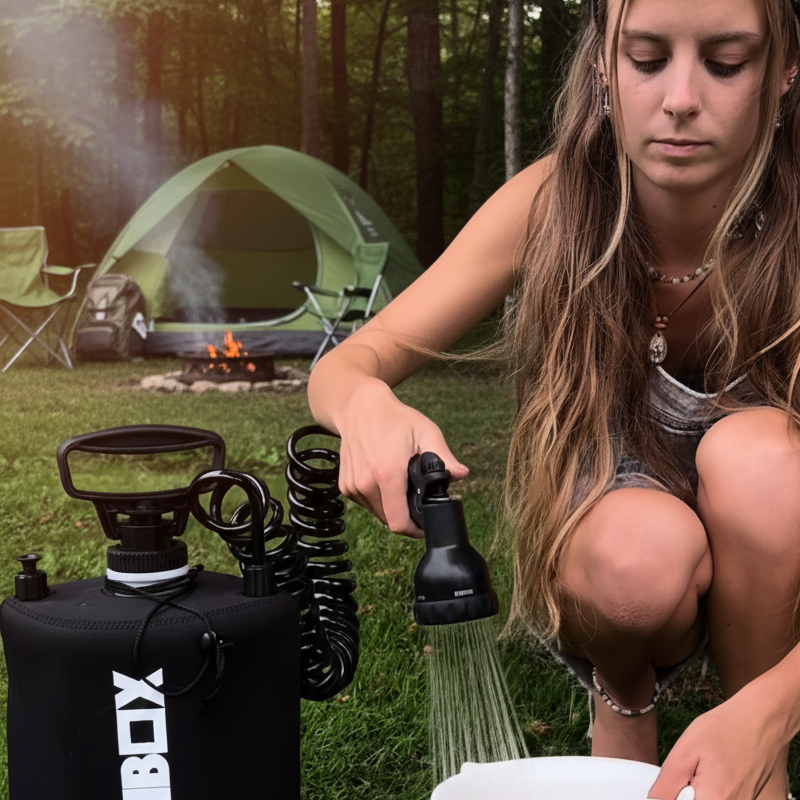 BeachBox Portable Outdoor Shower Tank - Black