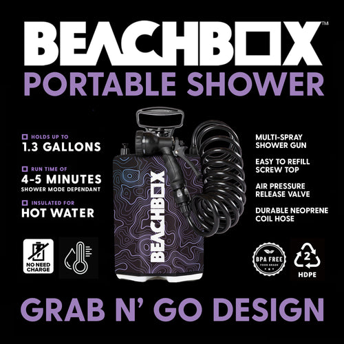 BeachBox Portable Outdoor Shower Tank - Elevation