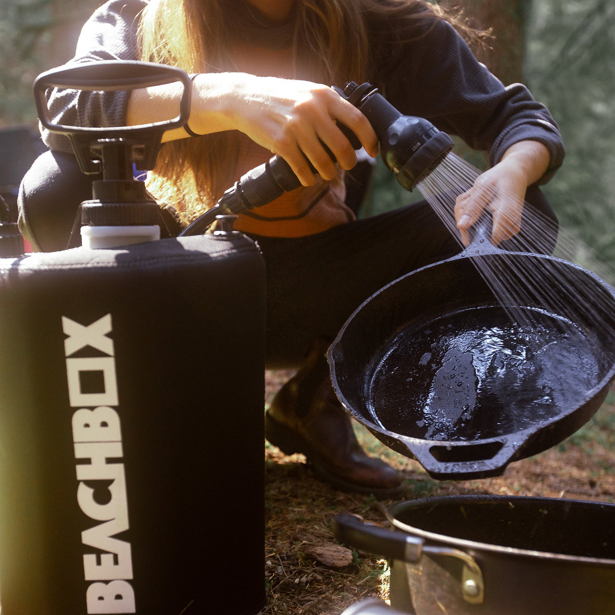 BeachBox Portable Outdoor Shower Tank - Black