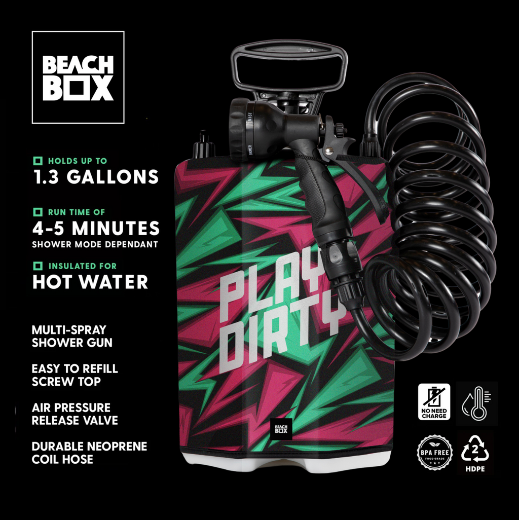 BeachBox Portable Camping Shower Tank - Play Dirty